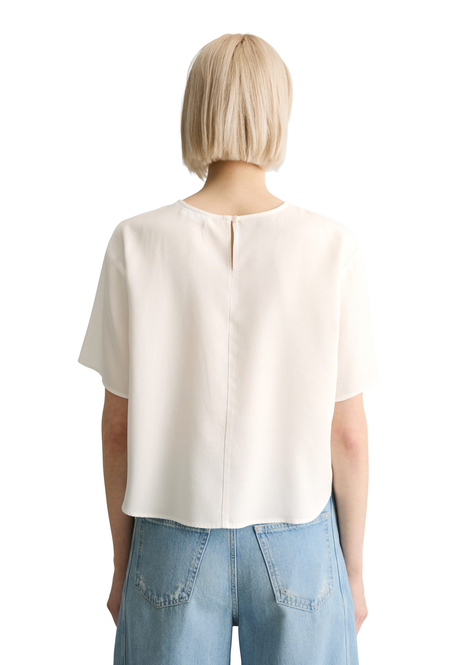 Marc O'Polo DENIM Kurzarmbluse aus TENCEL™ Lyocell