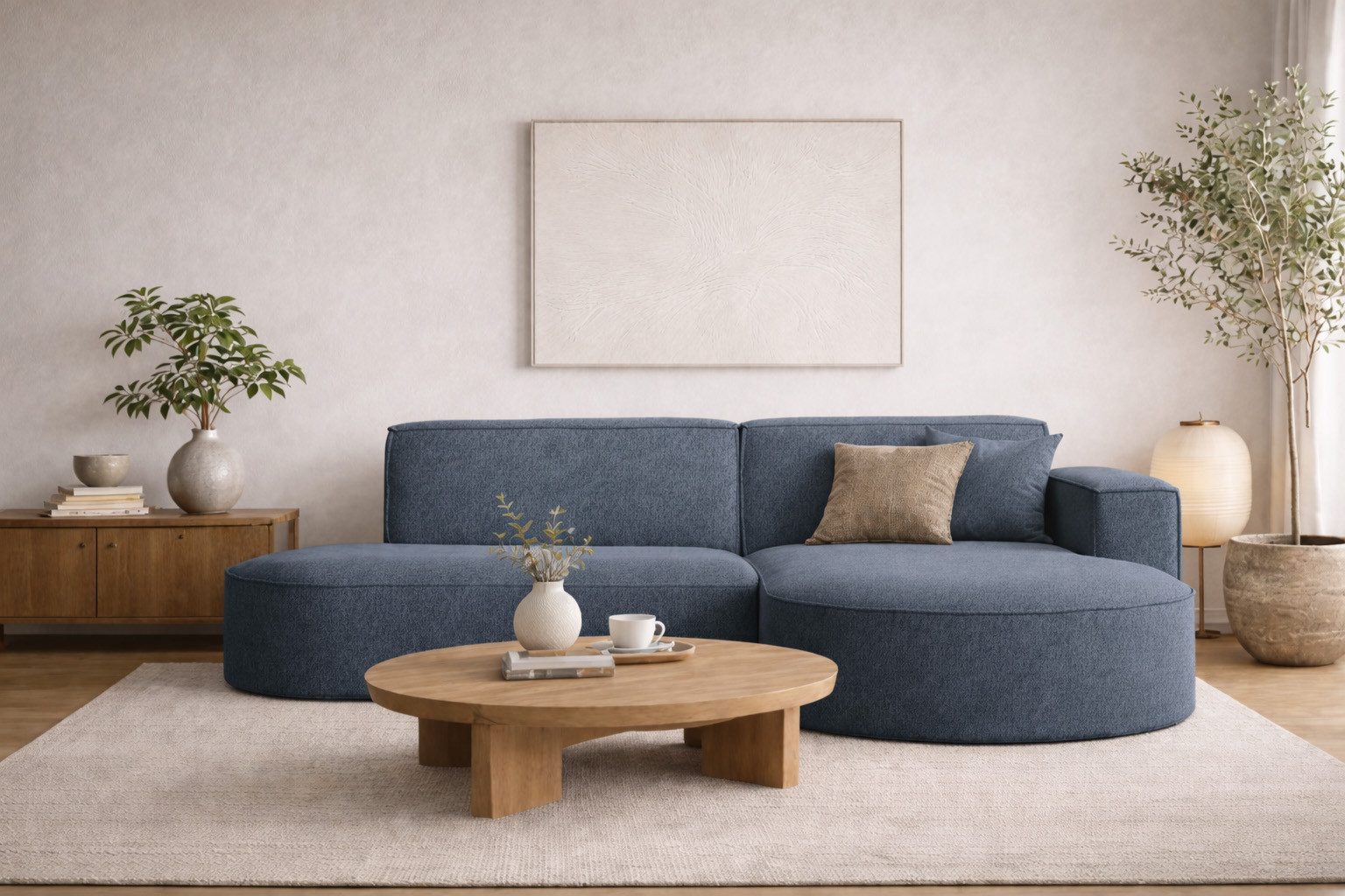 Kaiser Möbel Ecksofa Designer MODENA STUDIO L stoff Verita, Ecksofa, Cord Sofa, L-Form, Links/Rechts wählbar