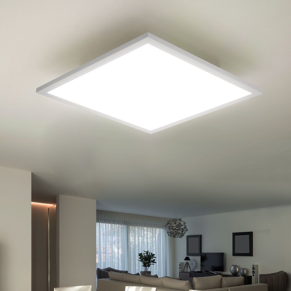 fest LED-Leuchtmittel Wohnzimmerleuchte etc-shop Deckenlampe Deckenleuchte, Panel Deckenleuchte Warmweiß, LED verbaut, LED