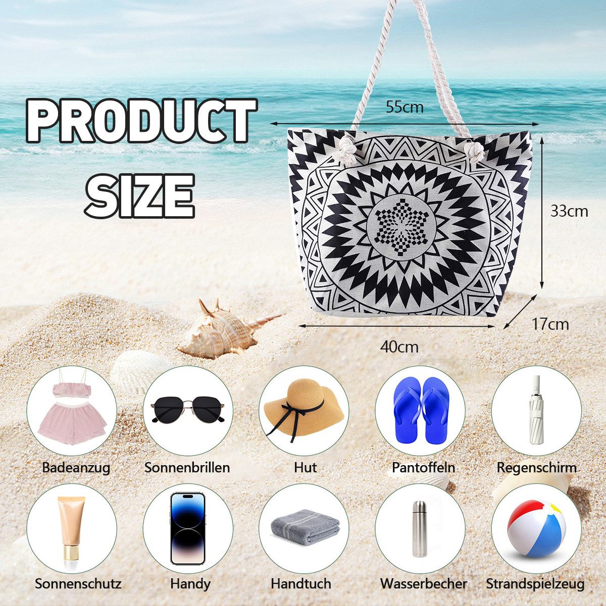 ZEUOPQ Strandtasche Strandtasche Familie Strandtasche Shopper günstig online kaufen