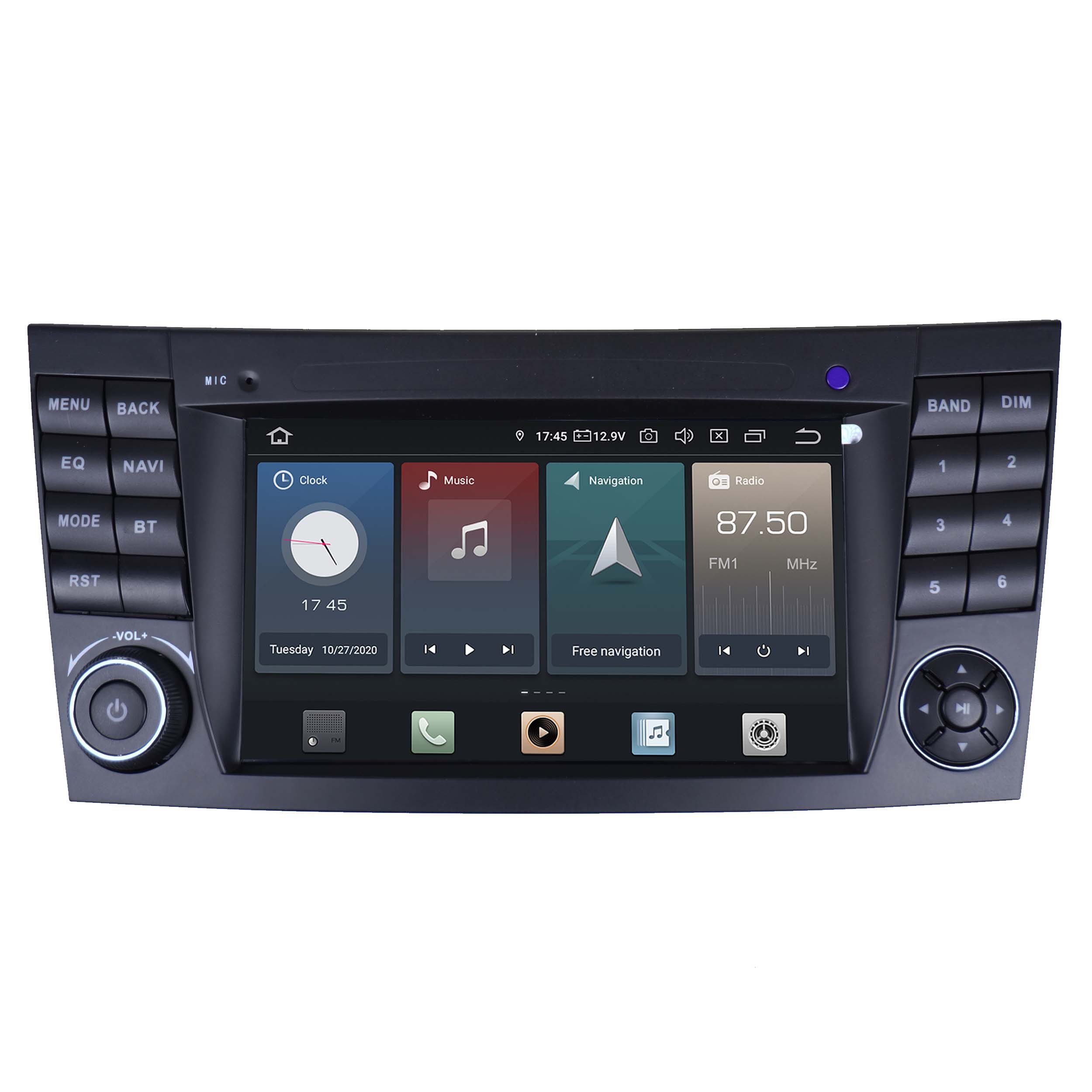 TAFFIO Für Mercedes E W211 CLS W219 7" Touch Android Autoradio GPS CarPlay Einbau-Navigationsgerät