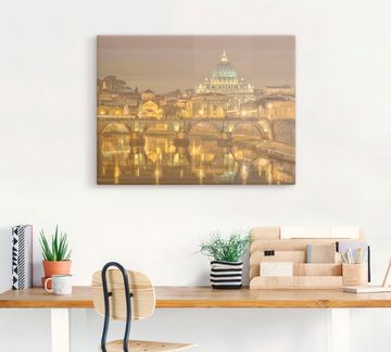 Artland Leinwandbild Rom Petersdom, Italien (1 St), auf Keilrahmen gespannt
