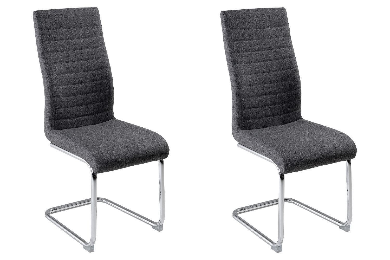 Home4You Консоль, 2er Set, Dunkelgrau, Webstoff, Metall