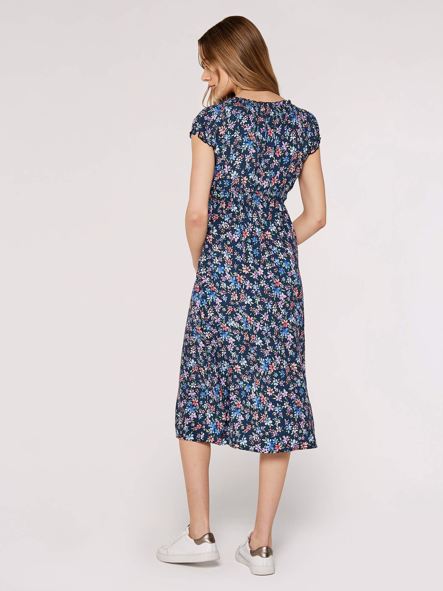 Apricot Druckkleid Milkmaid Ditsy Midi Dress, günstig online kaufen
