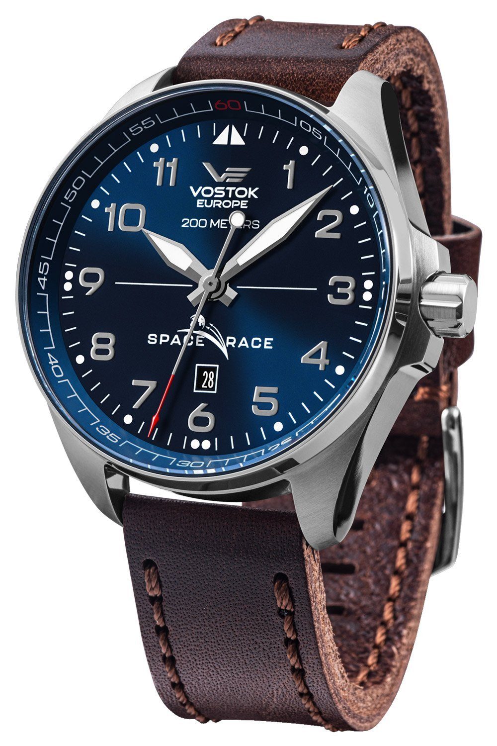 Automatikuhr Europe Race Vostok Braun/Blau Space