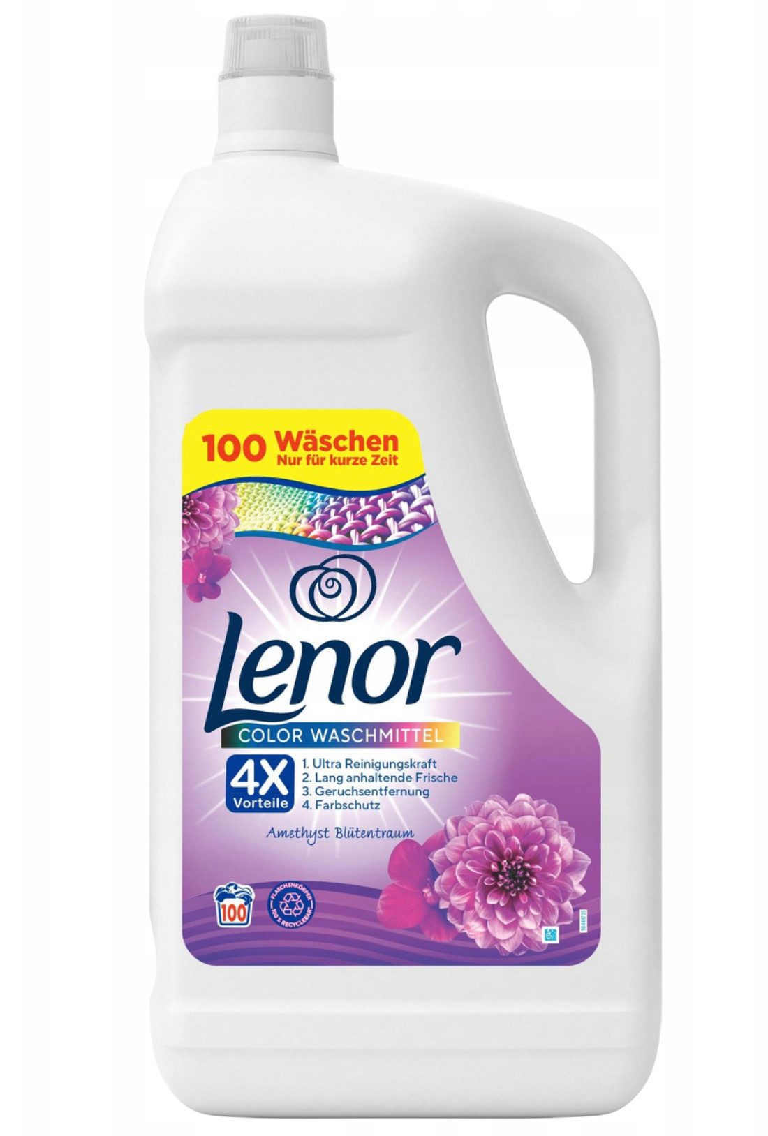 KomfortHome Lenor Color Waschgel Amethyst 5L Colorwaschmittel (1x Flasche 5 Liter, [- 1 Flasche mit 5 Litern Fassungsvermögen 5 L, Entfernt effektiv Flecken)