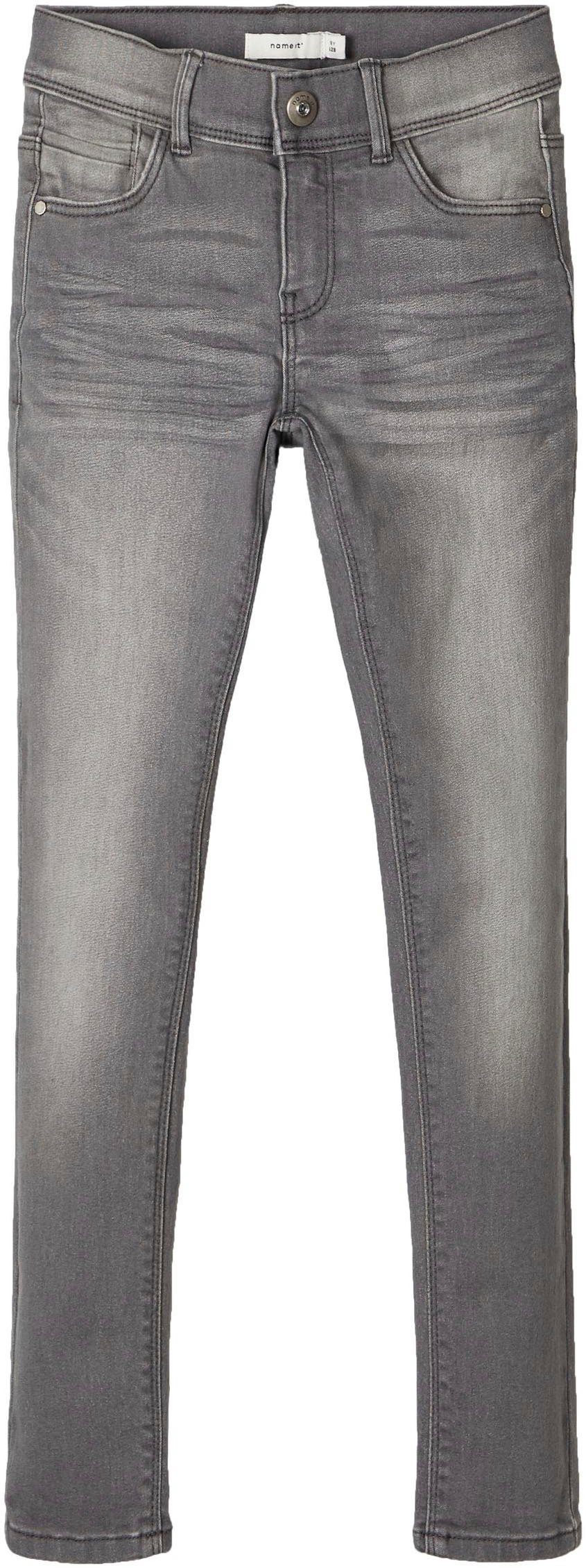 Name Stretch-Jeans denim It NKFPOLLY PANT grey DNMATASI light