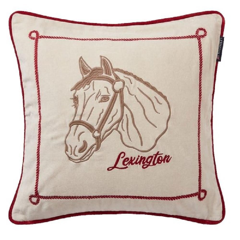 Lexington Kissenhülle LEXINGTON Kissenbezug Pferd Velvet Pillow Cower Horse (50x50cm)