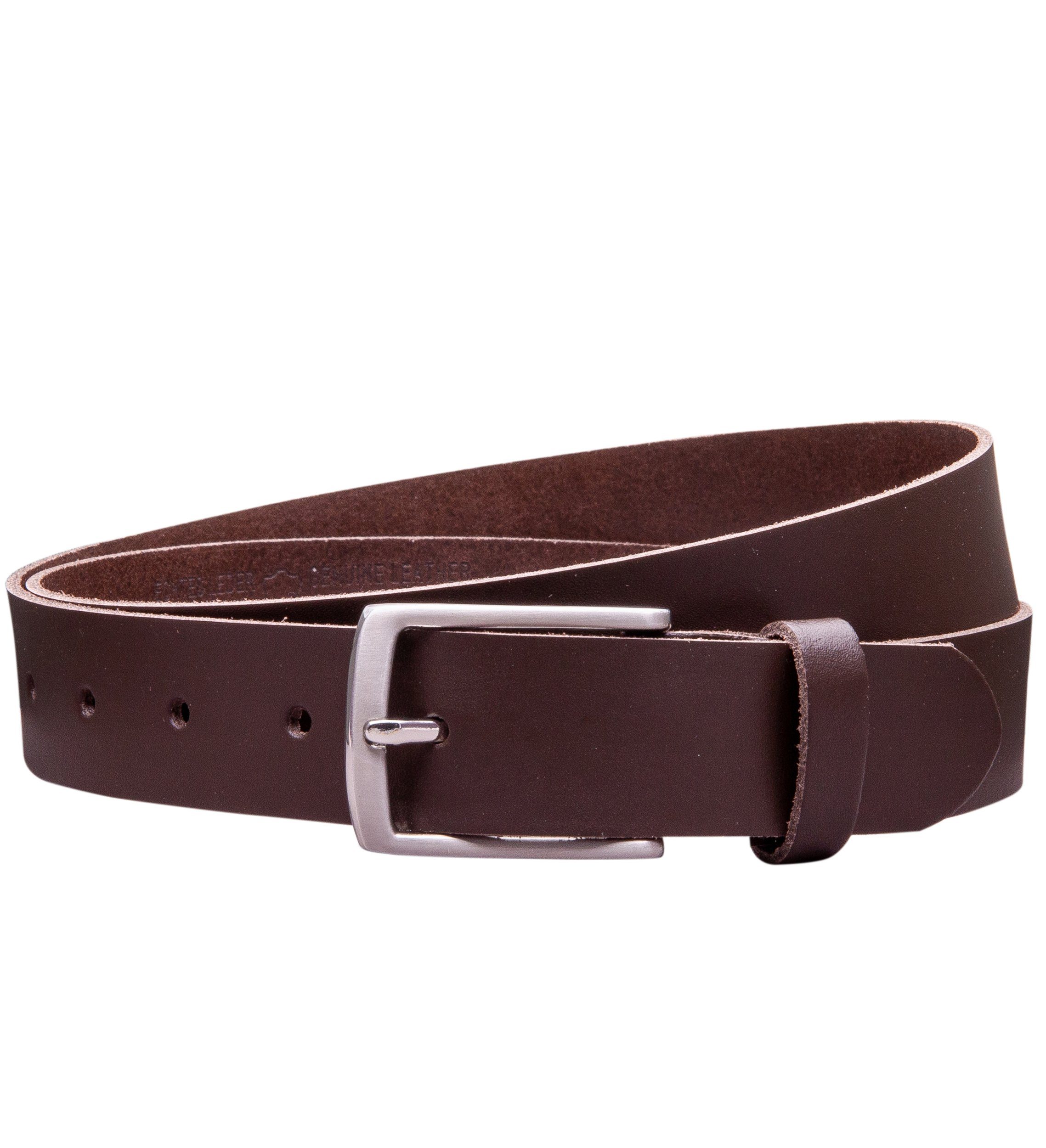 COLOGNEBELT Ledergürtel OM311-SL-Dunkelbraun MADE IN GERMANY, günstig online kaufen