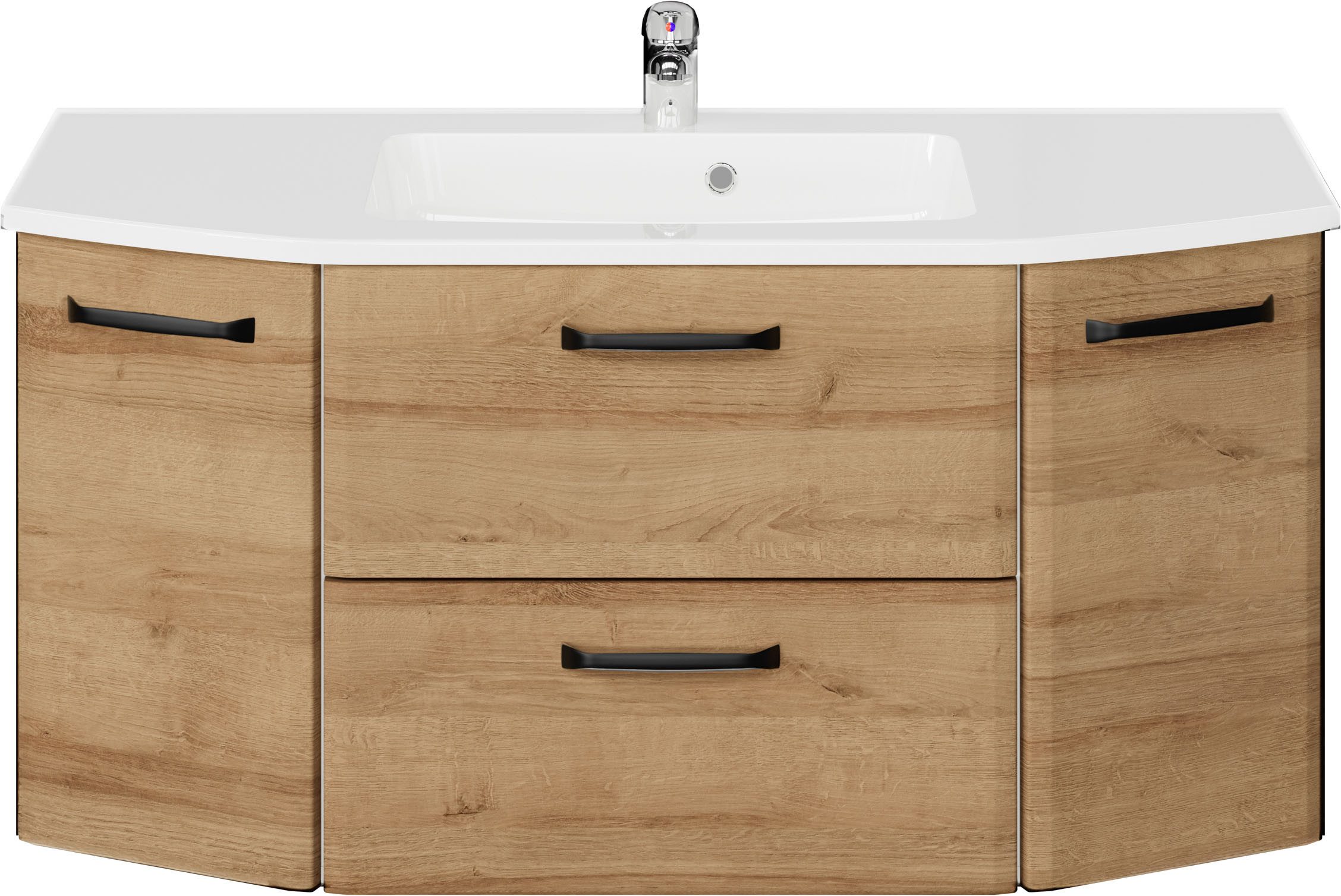 Saphir Waschtisch Quicket 318, mit Mineralmarmorbecken, 112cm breit (2-St)