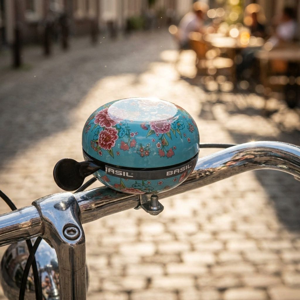 Fahrradklingel Basil Ding-Dong Bike-Klingel Bloom 80 mm emerald green - lauter 2-Ton