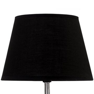 Konsimo Tischleuchte FODIO Tischlampe Tischleuchte, ohne Leuchtmittel, E14, silber/schwarz, Lampenfuß in Bulldog-Form