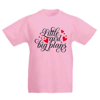 G-graphics T-Shirt Little girl, Big plans Kinder T-Shirt, mit Spruch / Sprüche / Print / Aufdruck