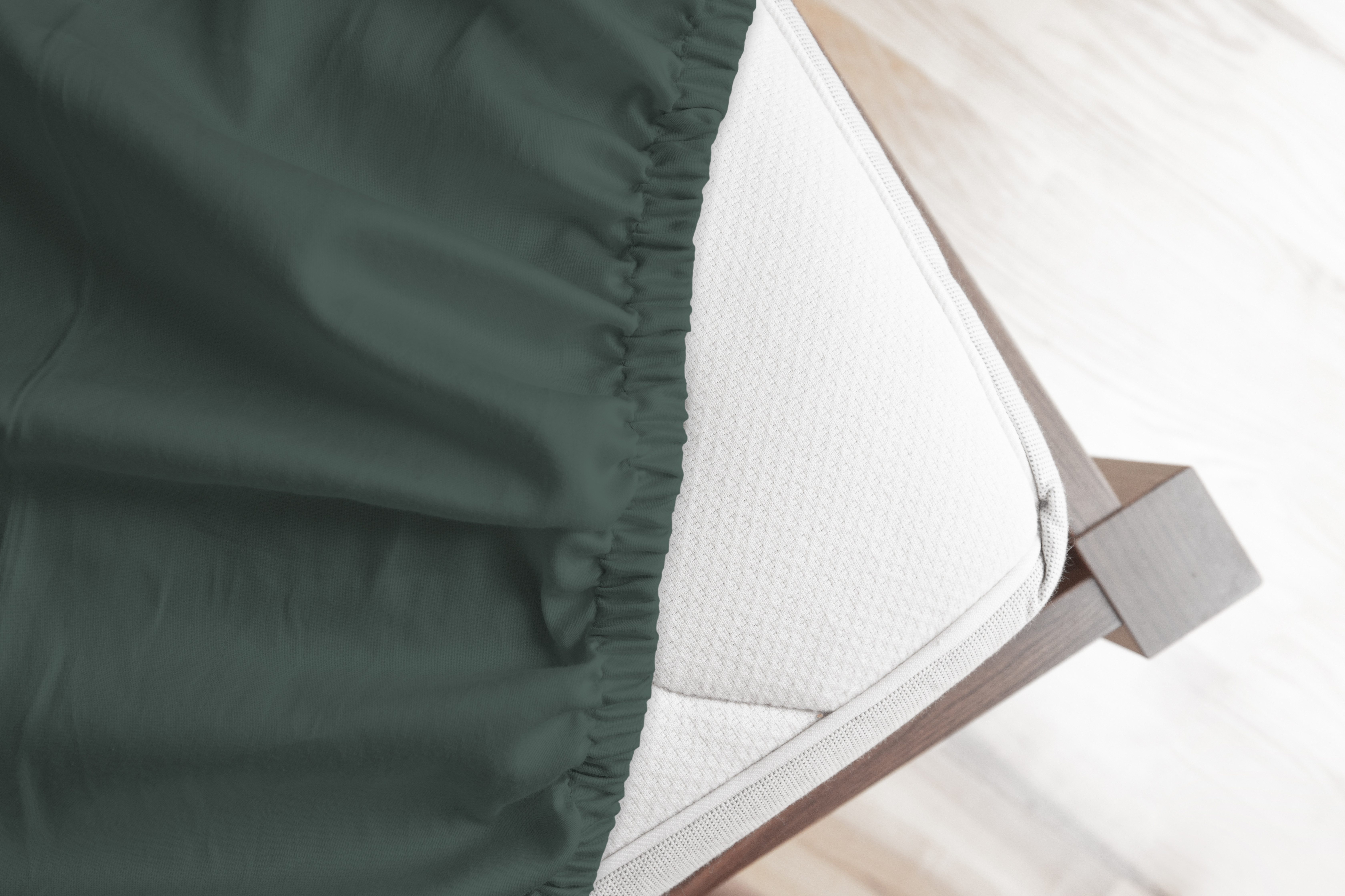 good morning Spannbettlaken Renforcé Junior, Renforcé, Gummizug: rundum, (1 Stück), Baumwolle, Renforcé, Baby, Rundumgummi, bis 20 cm höhe, 60x120, Weiß