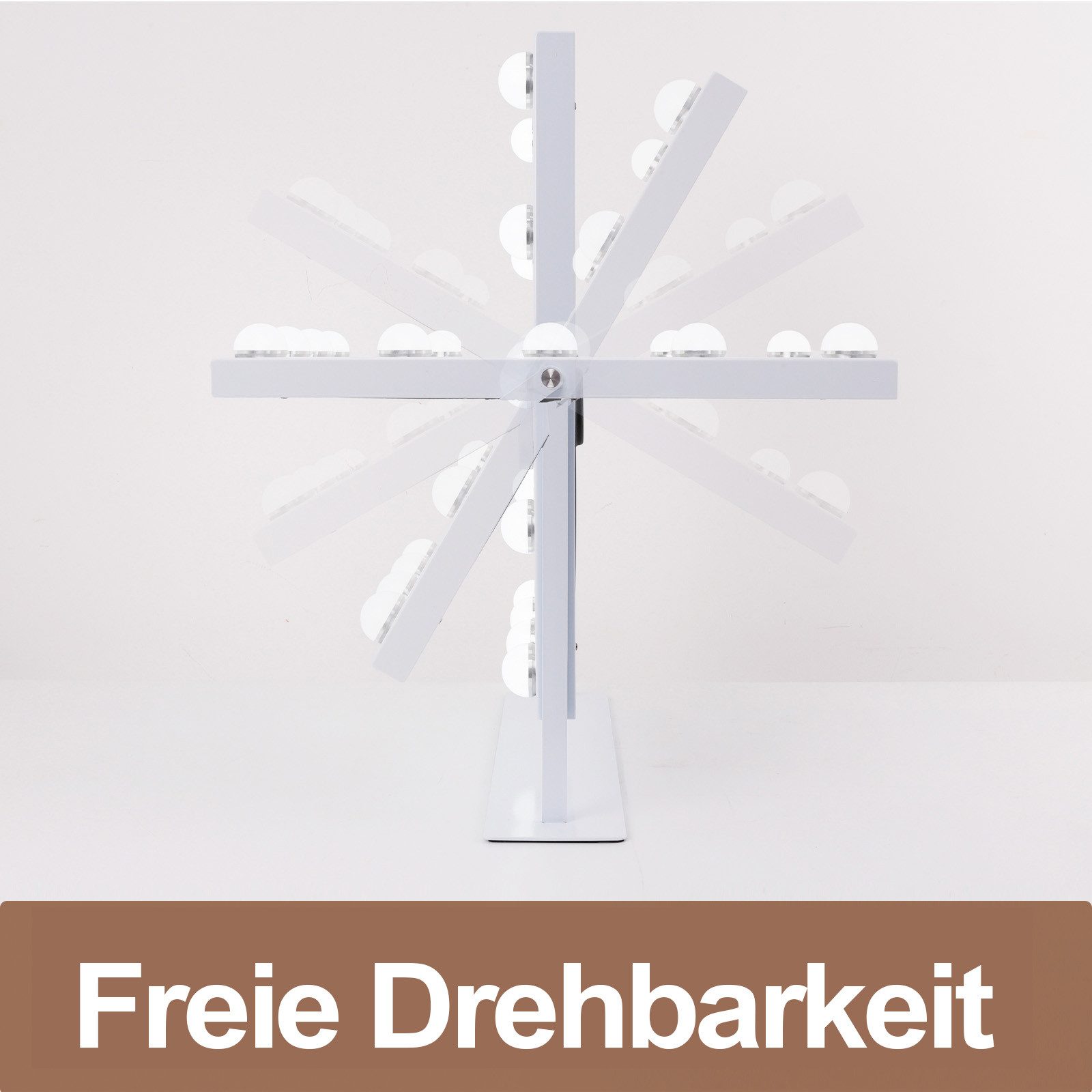 FENCHILIN Schminkspiegel mit LED-Beleuchtung weiß 30/41cm