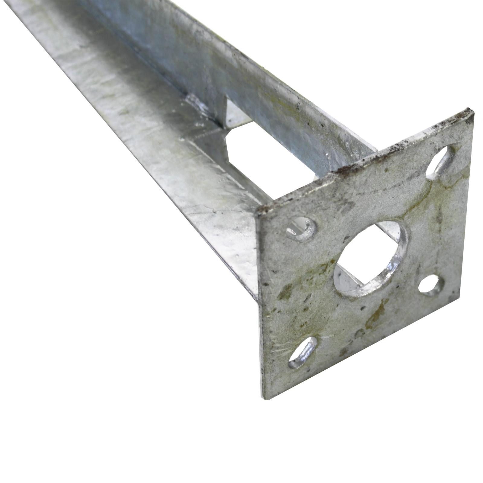 ESTEXO Einschlagbodenhülse Einschlaghülse Strebenplatte Bodenhülse 50 cm Ø 34 Pfostenträger Zau