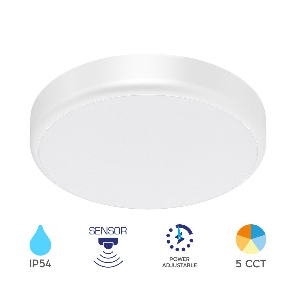 Braytron LED Deckenleuchte LED Deckenleuchte Wandleuchte Bewegungsmelder Farbwahl 5CCT 1, ohne Leuchtmittel, Neutralweiß, Kaltweiß, Warmweiß