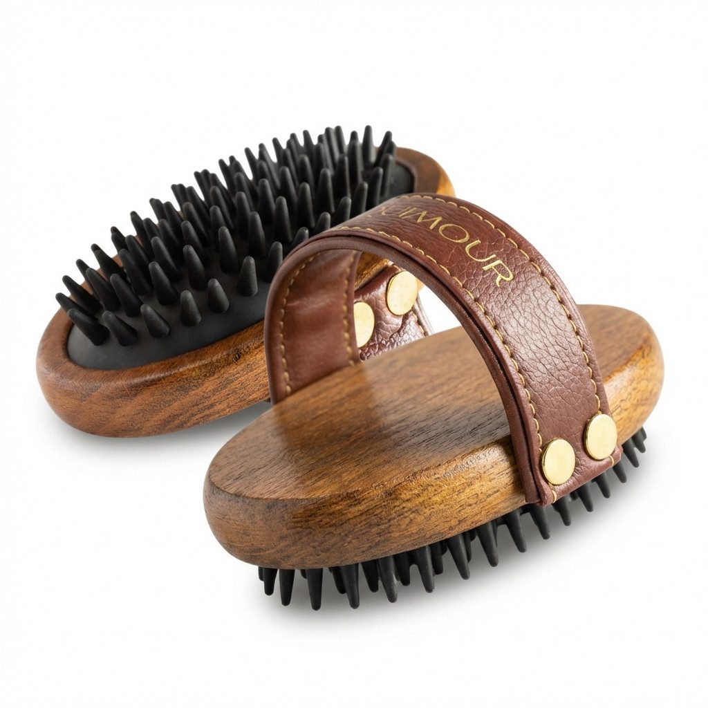 Equimour Striegel aus flexiblem Gummi für Fellwechsel und Putzvorbereitung, (1-tlg), flexibles Material, sanfte Massagewirkung
