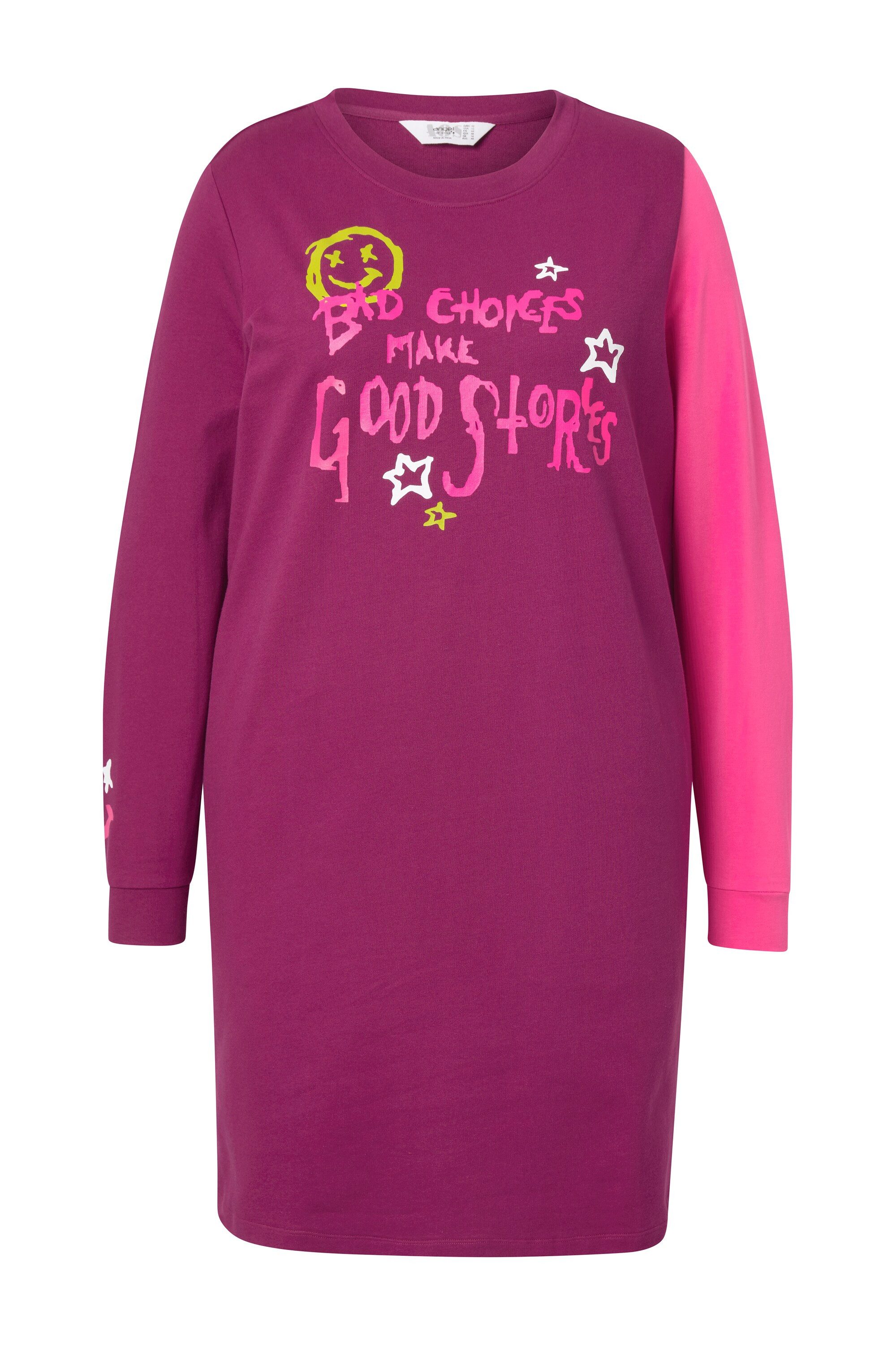 Angel of Style Sweatshirt Long-Sweatshirt Loose Fit 1 Ärmel in Pink günstig online kaufen
