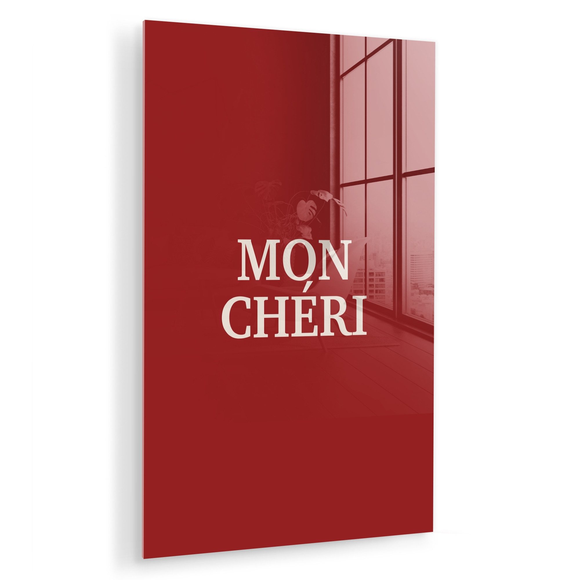 MuchoWow Acrylglasbild Rot - Französisch - günstig online kaufen