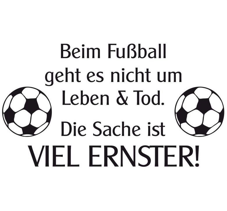 (1 Aufkleber St) Wall-Art Fußball Spruch Wandtattoo