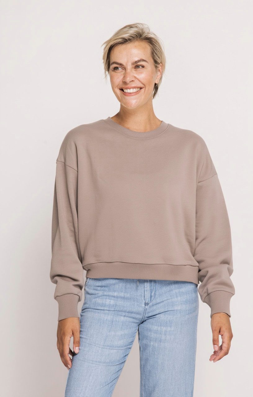 Zhrill Sweater ZHUTE mit glänzendem Rücken-Print günstig online kaufen