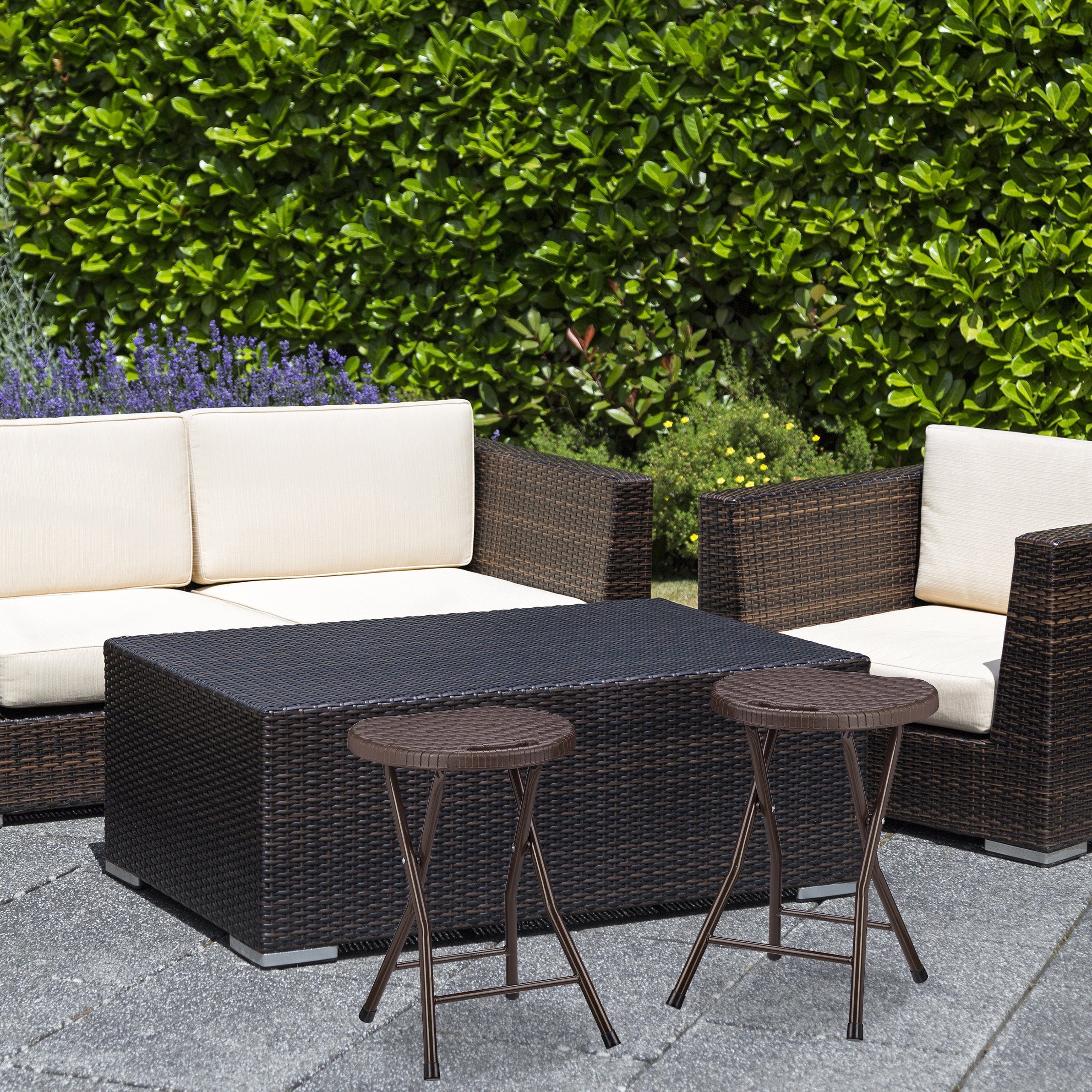 relaxdays Sitzhocker Klapphocker BASTIAN, Braun günstig online kaufen
