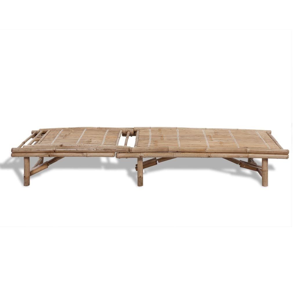vidaXL Gartenliege Sonnenliege Bambus