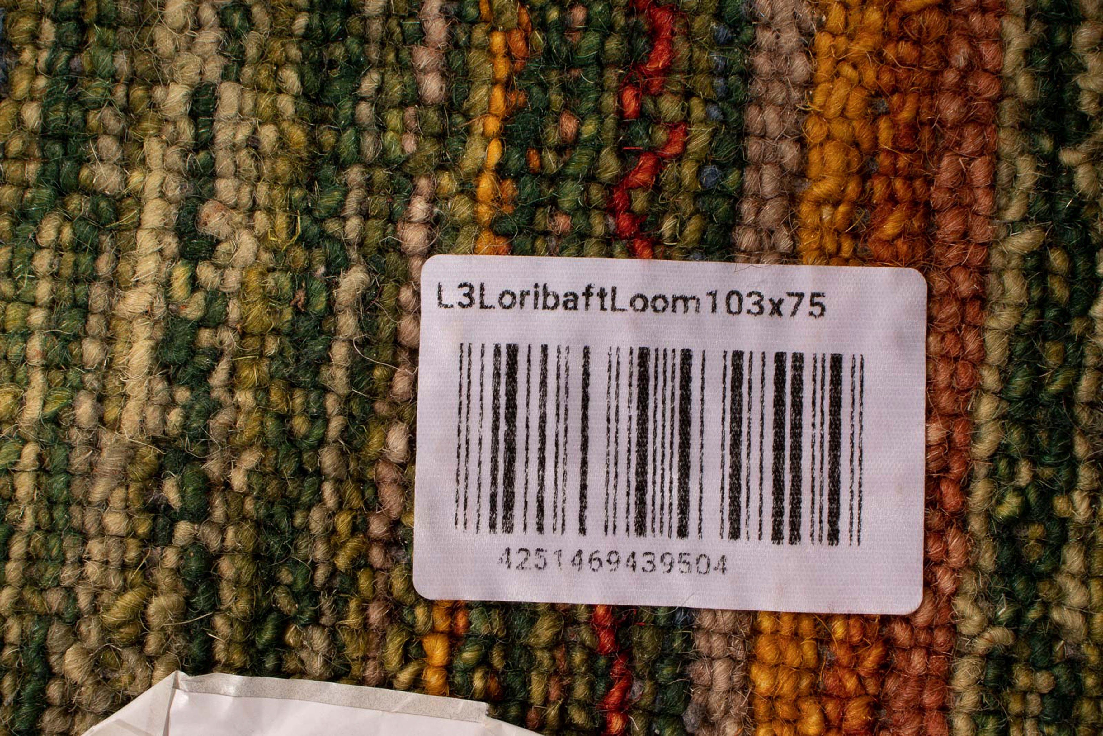 Wollteppich Gabbeh - Loribaft Softy x - cm morgenland, mm, - mehrfarbig, 12 rechteckig, Wohnzimmer, Einzelstück 75 Höhe: 103
