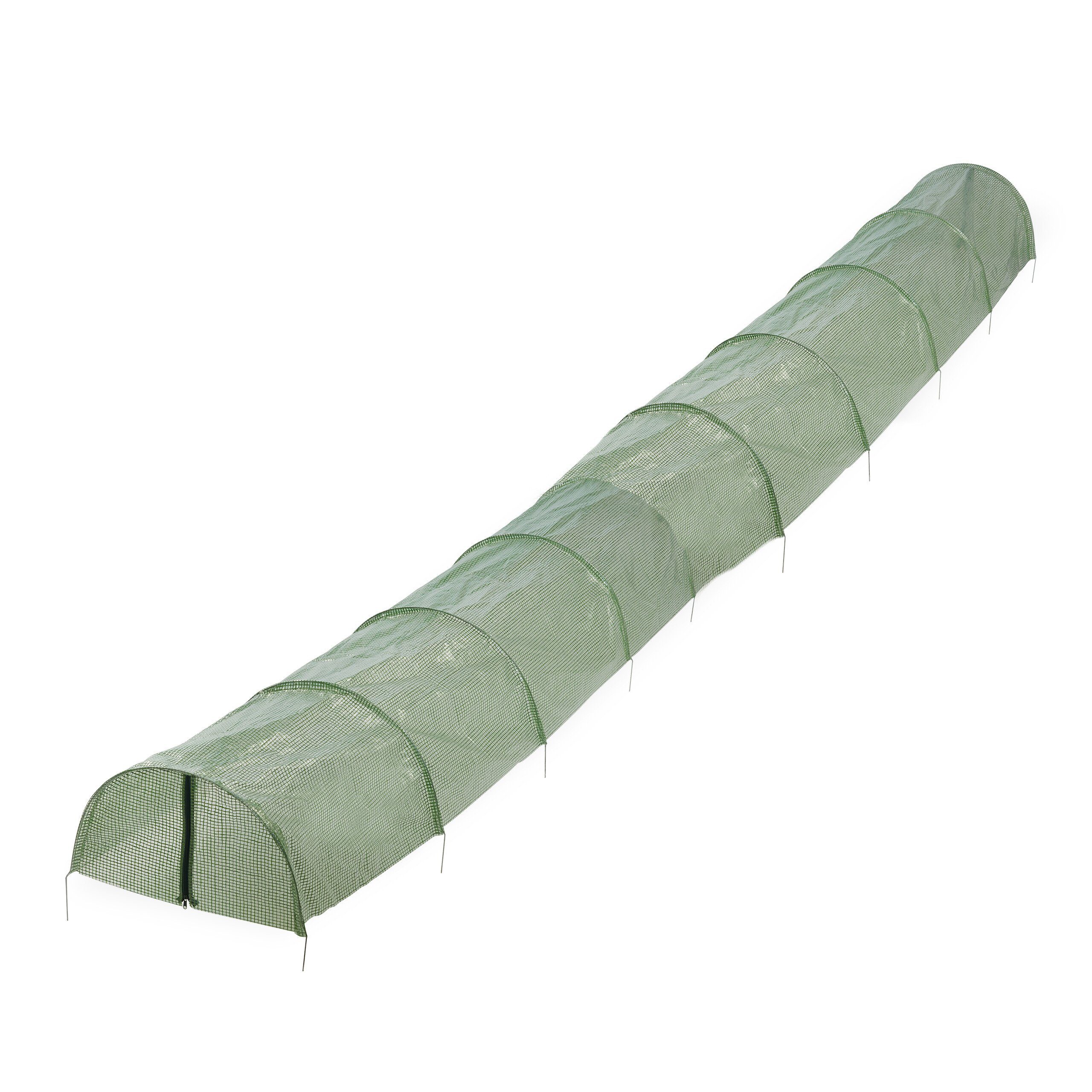 relaxdays Pflanztunnel Folientunnel PE 7 m, BxTxH: 47 x 700 x 47 cm, BxLxH: 47 x 700 x 47 cm, 1-St.