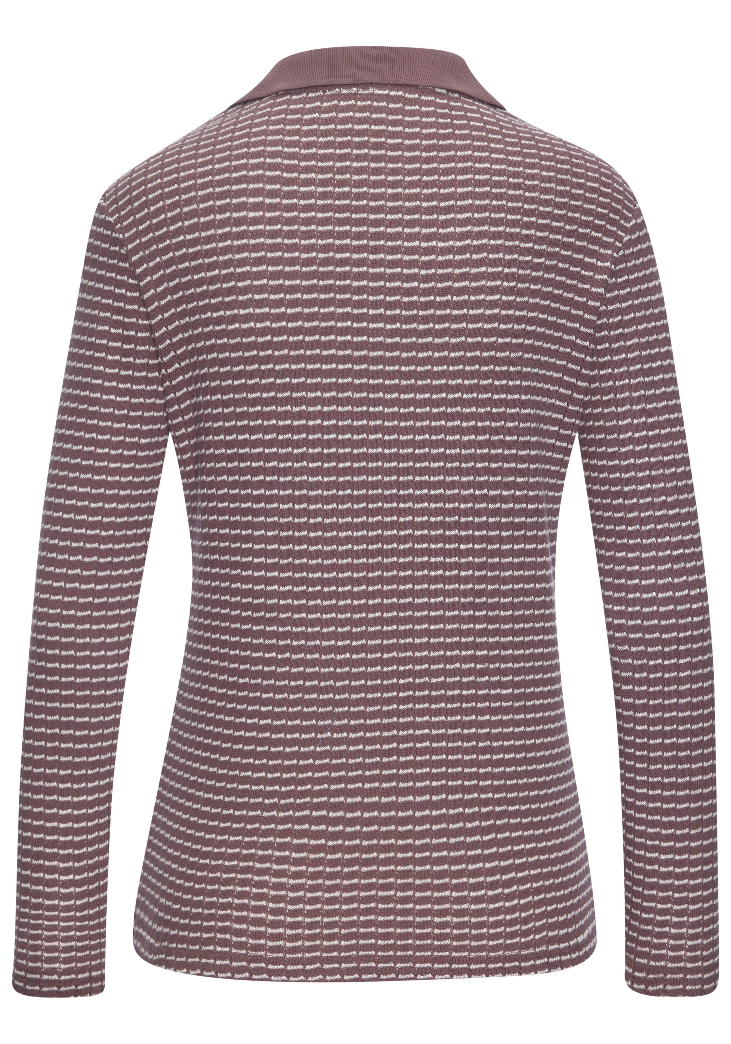 Vivance by Lascana Langarm-Poloshirt aus strukturierter Strickqualität luftige Strick-Qualität