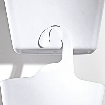 HAC24 Duschablage Duschaufhänger Duschkorb Seifenkorb, 2-tlg., Weiß Kunststoff zum hängen für die Duschstange