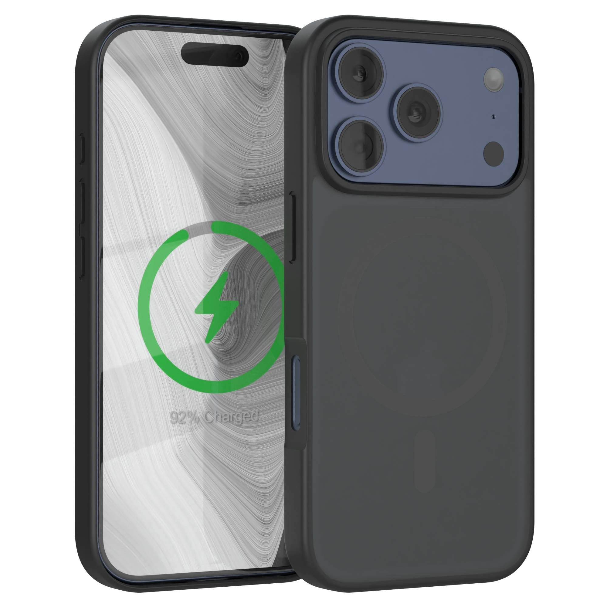 EAZY CASE Handyhülle Outdoor Case MagSafe für Apple iPhone 17 Pro 6,3 Zoll, Outdoor Handy Hülle Slim Cover Silicon Case Bumper Outdoorcase Schwarz