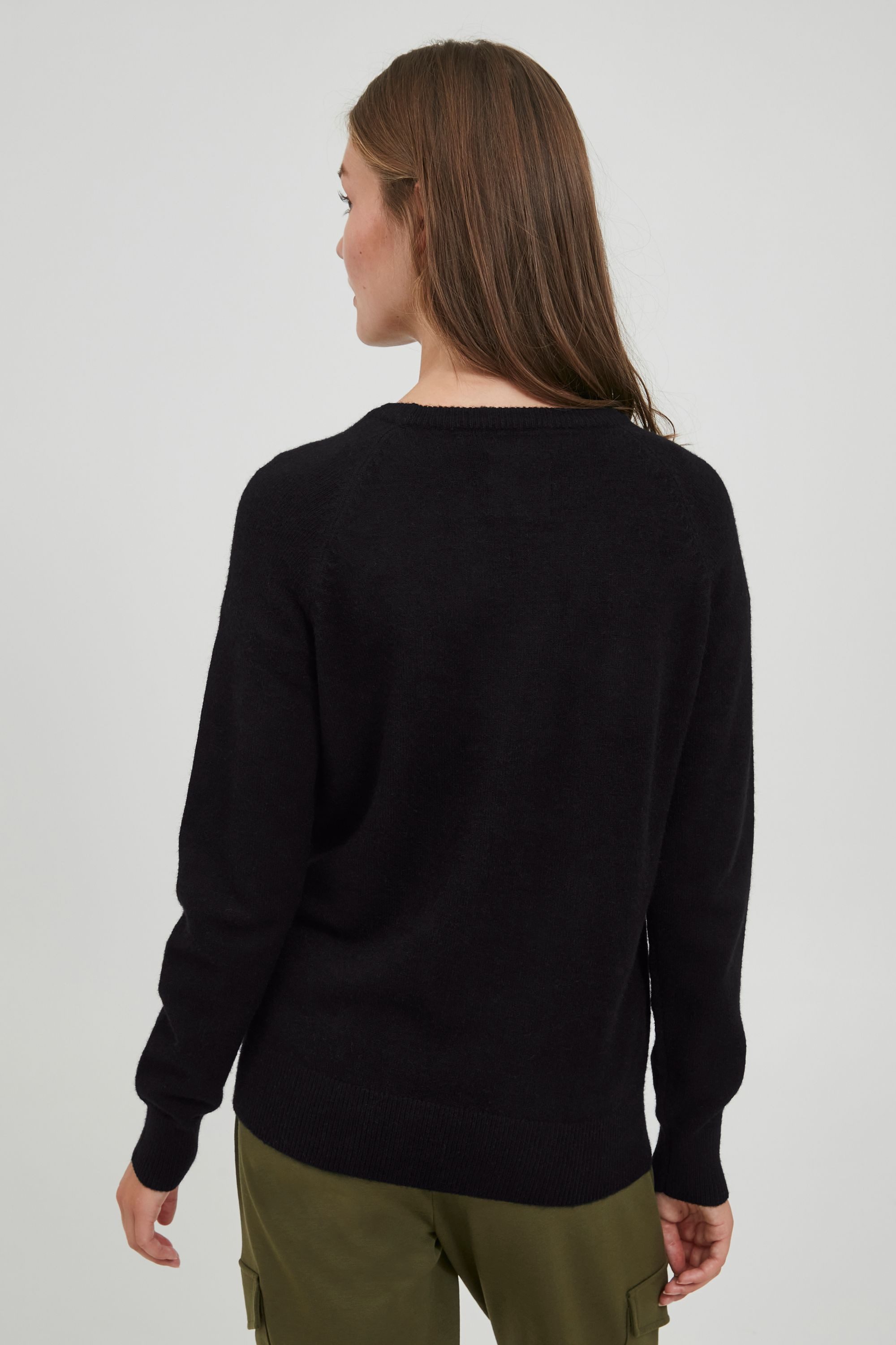 OXMO Strickpullover OXMaria Feinstrickpullover mit Rundhalsausschnitt
