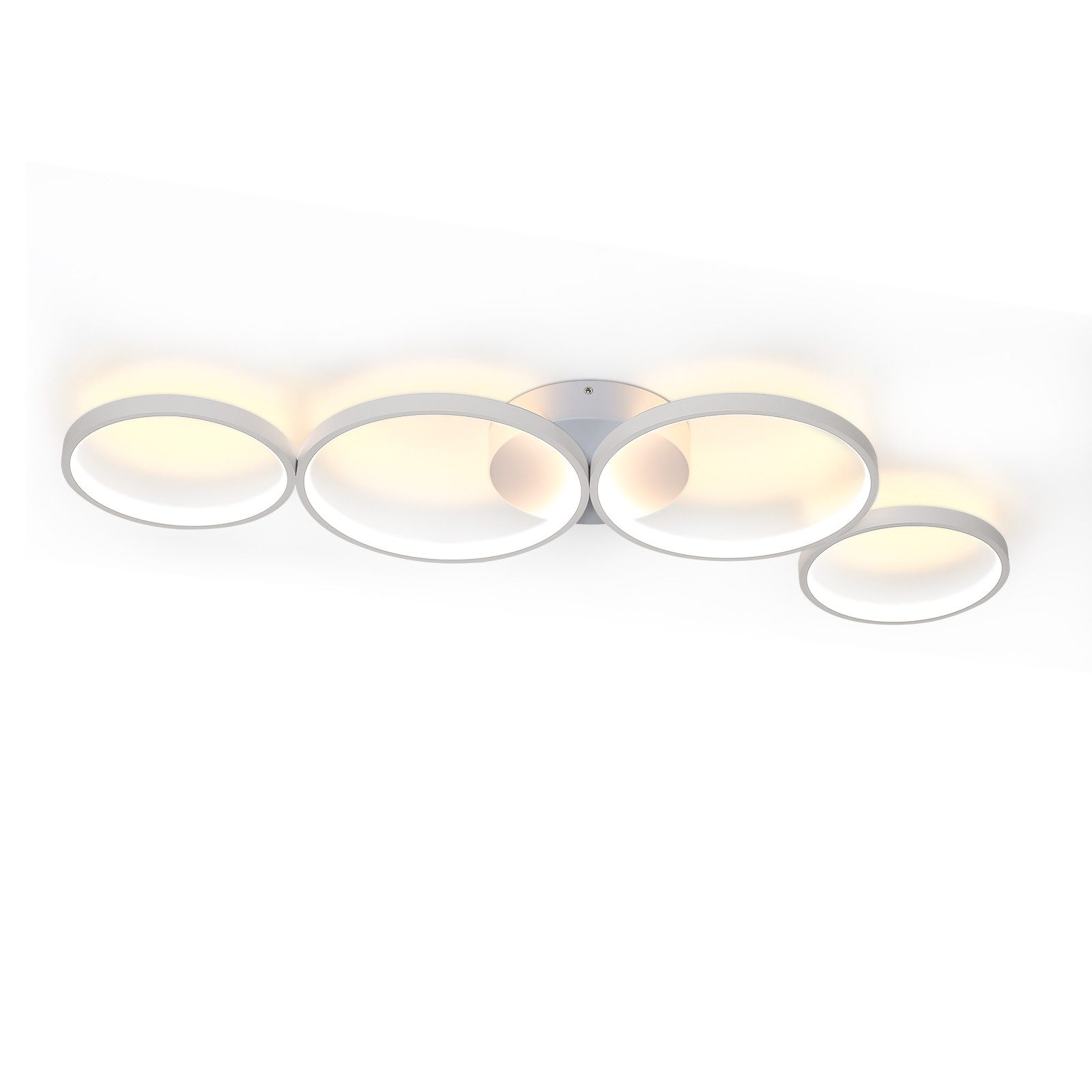 ZMH LED Stehlampe Modern Stehleuchte Ring Drehbar Abnehmbar 3000K, LED fest integriert, Warmweiß, LED Standleuchte