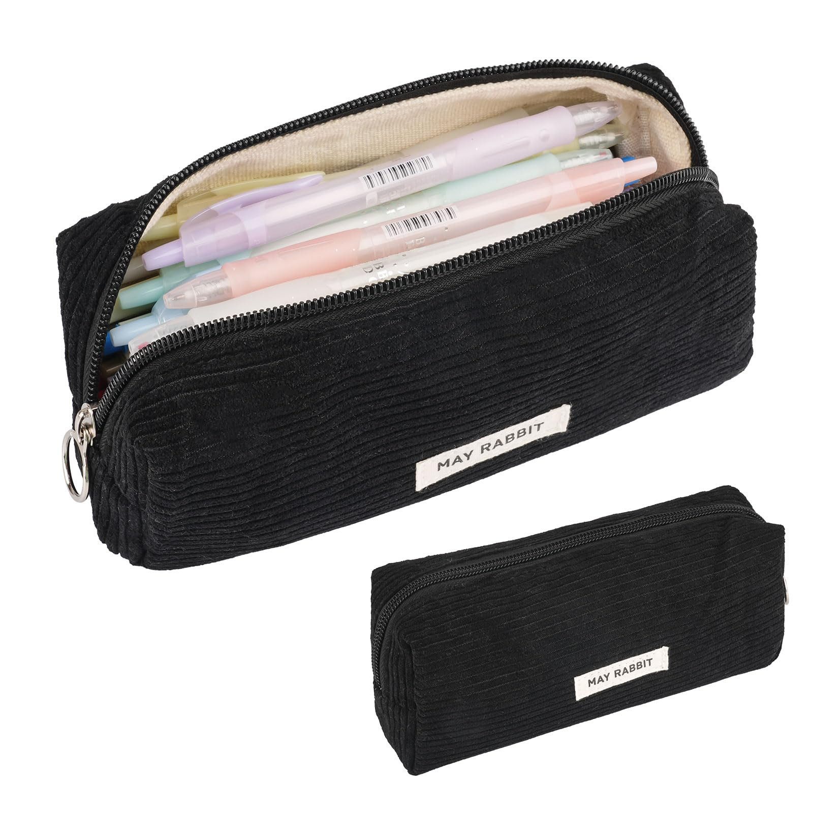 Zaewry Schreibgeräteetui Cord Federmäppchen Groß, Stifteetui für Mädchen & Teenager, (1-tlg), Mäppchen für Schule, Uni & Büro – Bild 2 von 5