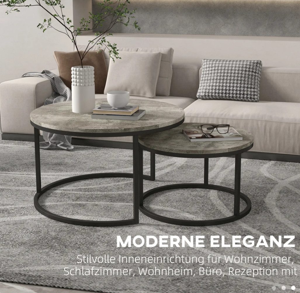 XDOVET Couchtisch 2 Couchtisch-Set,runde Satztische, Kaffeetisch, günstig online kaufen
