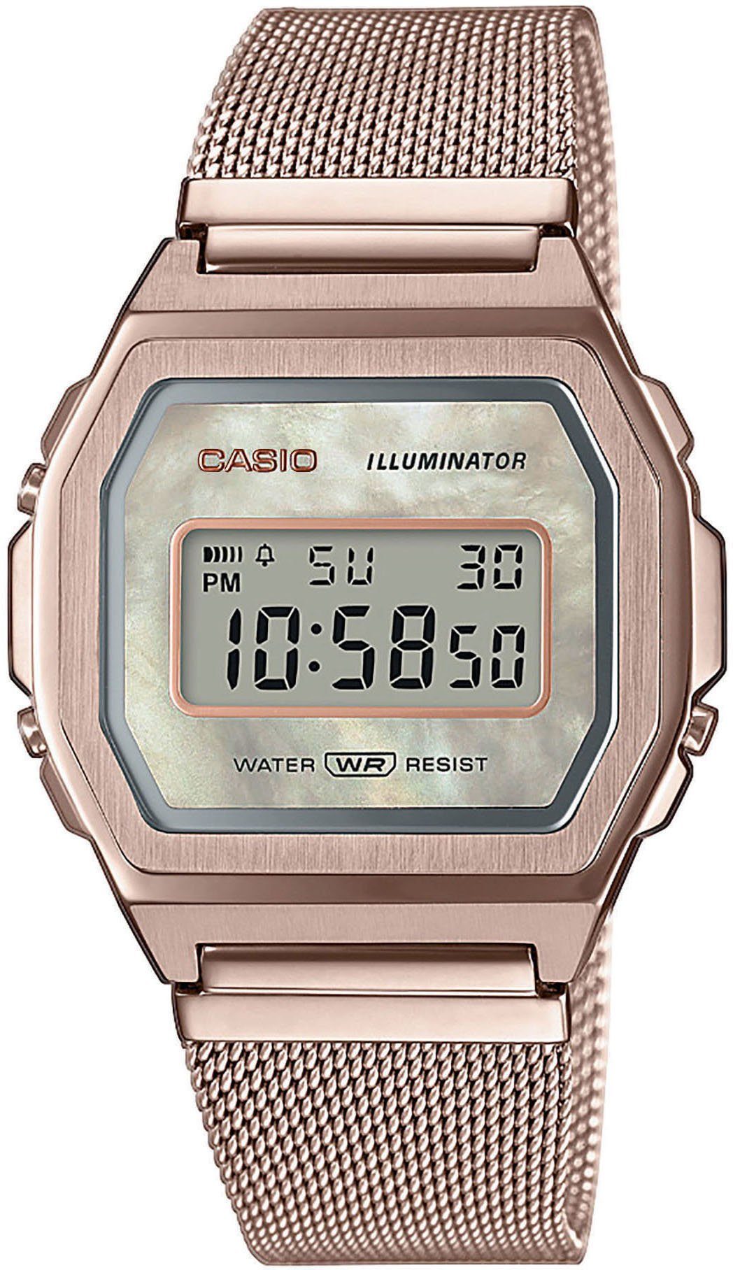 Damen Uhren CASIO VINTAGE Chronograph A1000MCG-9EF