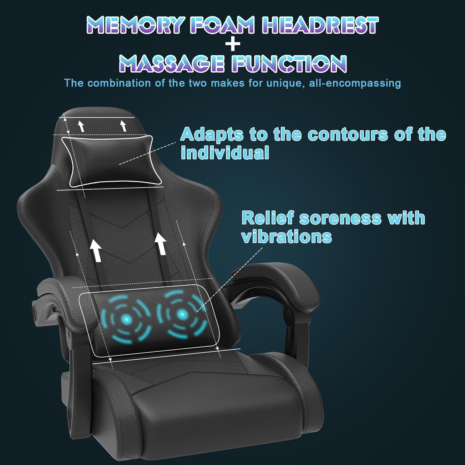 GUNJI Gaming-Stuhl Gaming Chair Ergonomisch höhenverstellbar günstig online kaufen