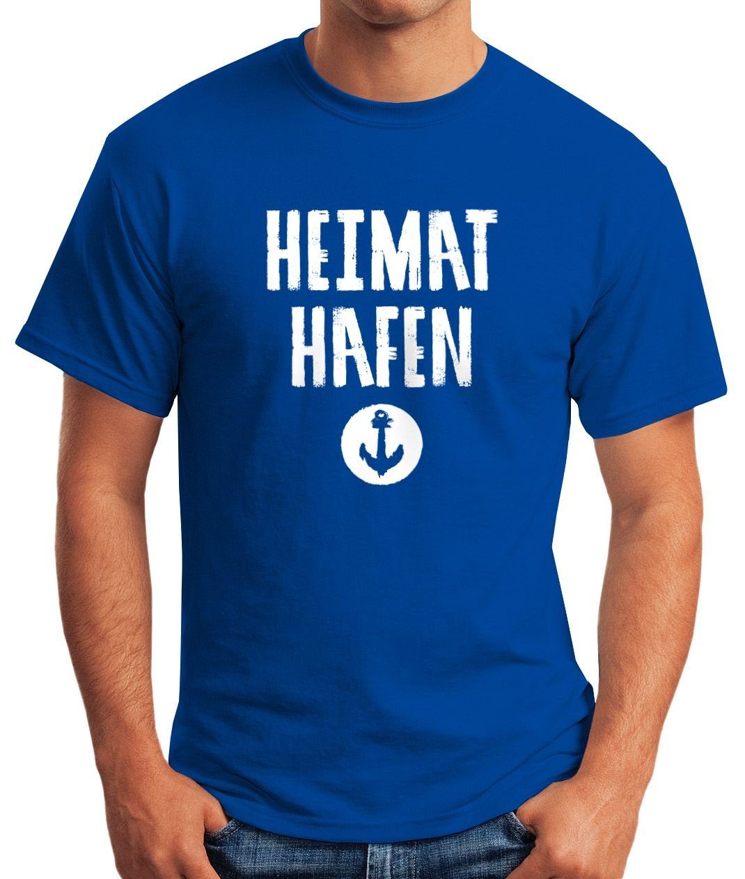 MoonWorks Print-Shirt Herren T-Shirt Heimathafen Anker günstig online kaufen