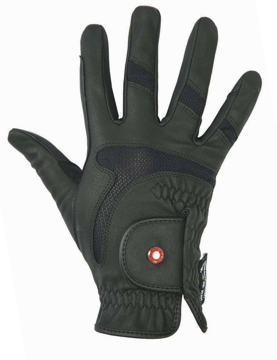 Guanti Da Equitazione HKM In Cotone - Unisex, Traspiranti Con Antiscivolo E Chiusura In Velcro