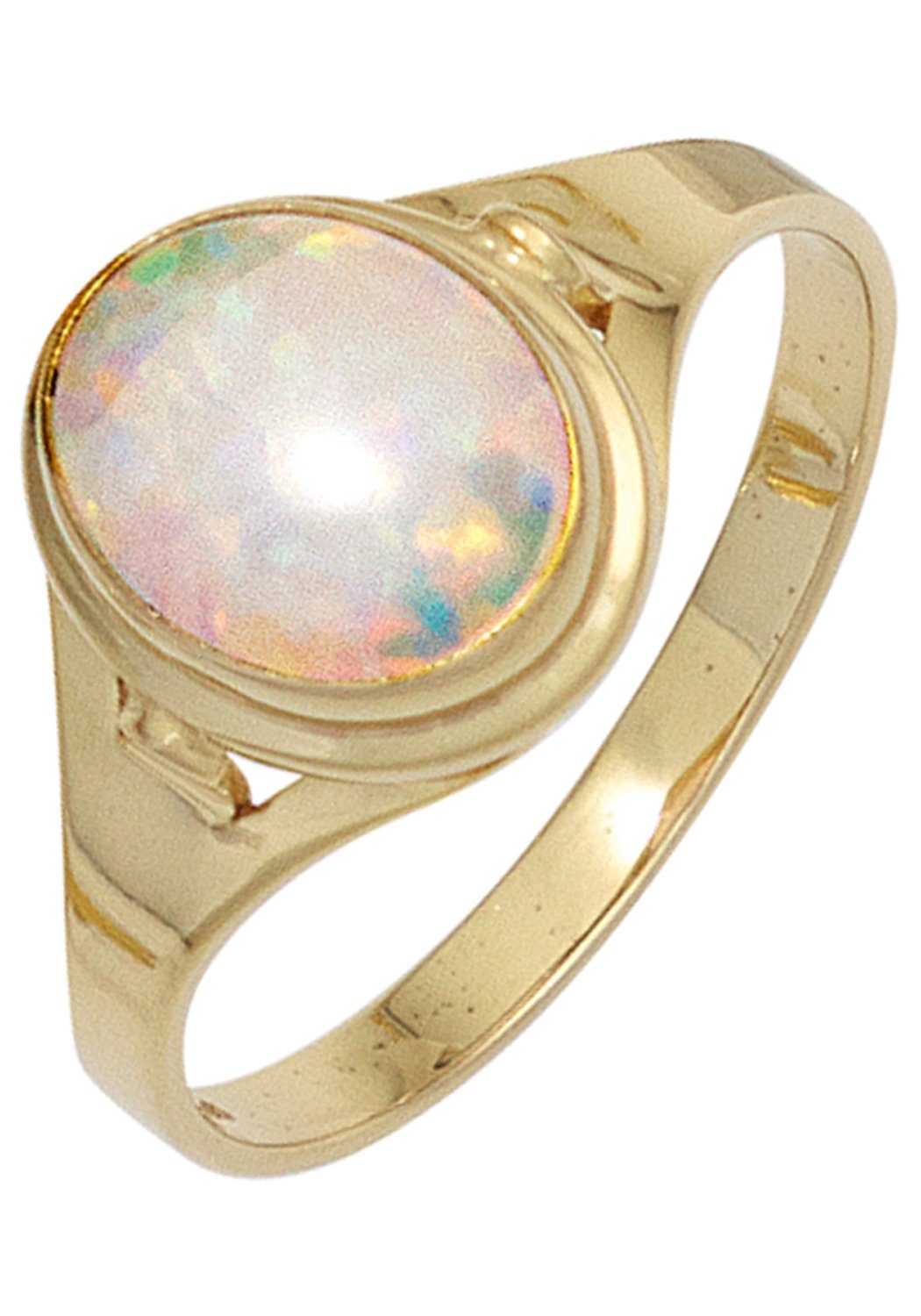 JOBO Goldring, 333 Gold mit synthetischem Opal