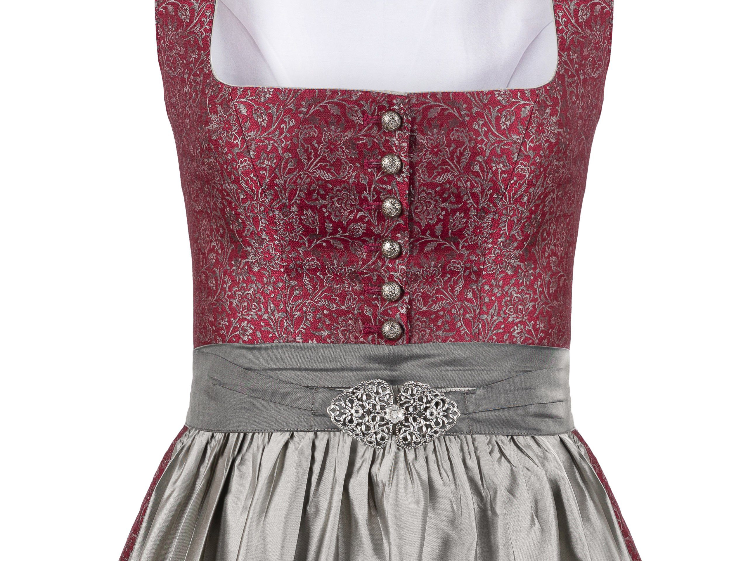 Trachten24.de Dirndl Midi Dirndl Babett weinrot günstig online kaufen