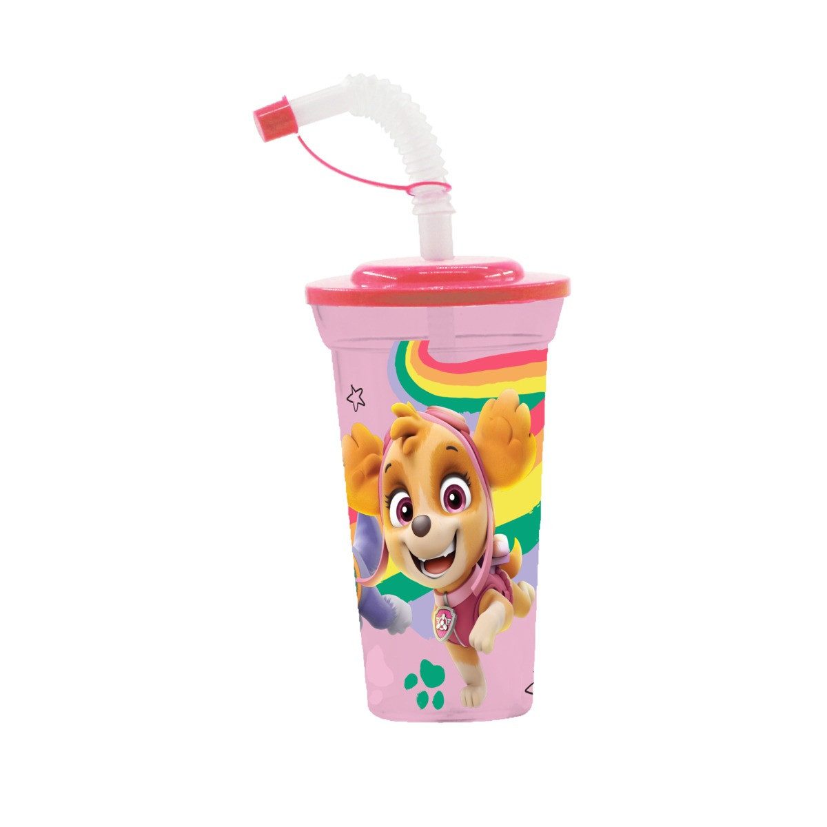 STABILO Kinderbecher Trinkbecher PAW PATROL mit Trinkhalm 430ml