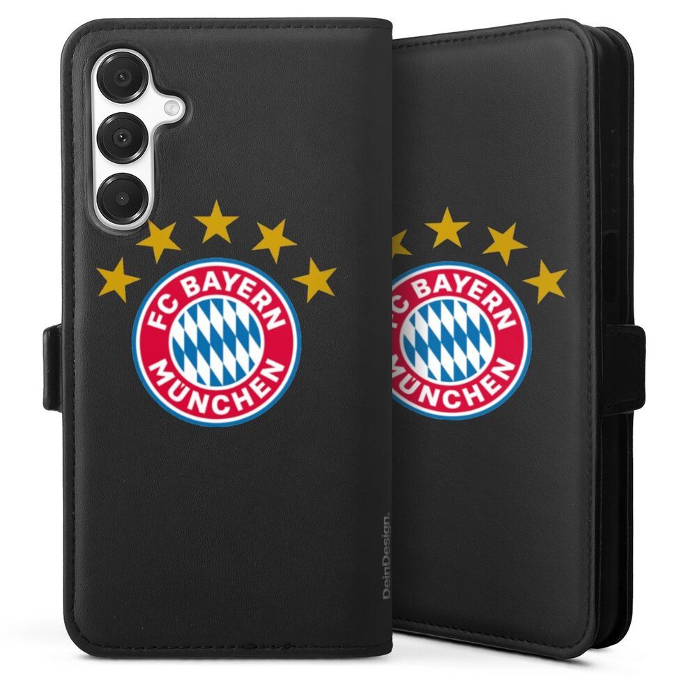 DeinDesign Handyhülle FC Bayern München FCB Sterne FCB Logo mit Sterne - ohne Hintergrund, Samsung Galaxy A16 5G Hülle Handy Flip Case Wallet Cover