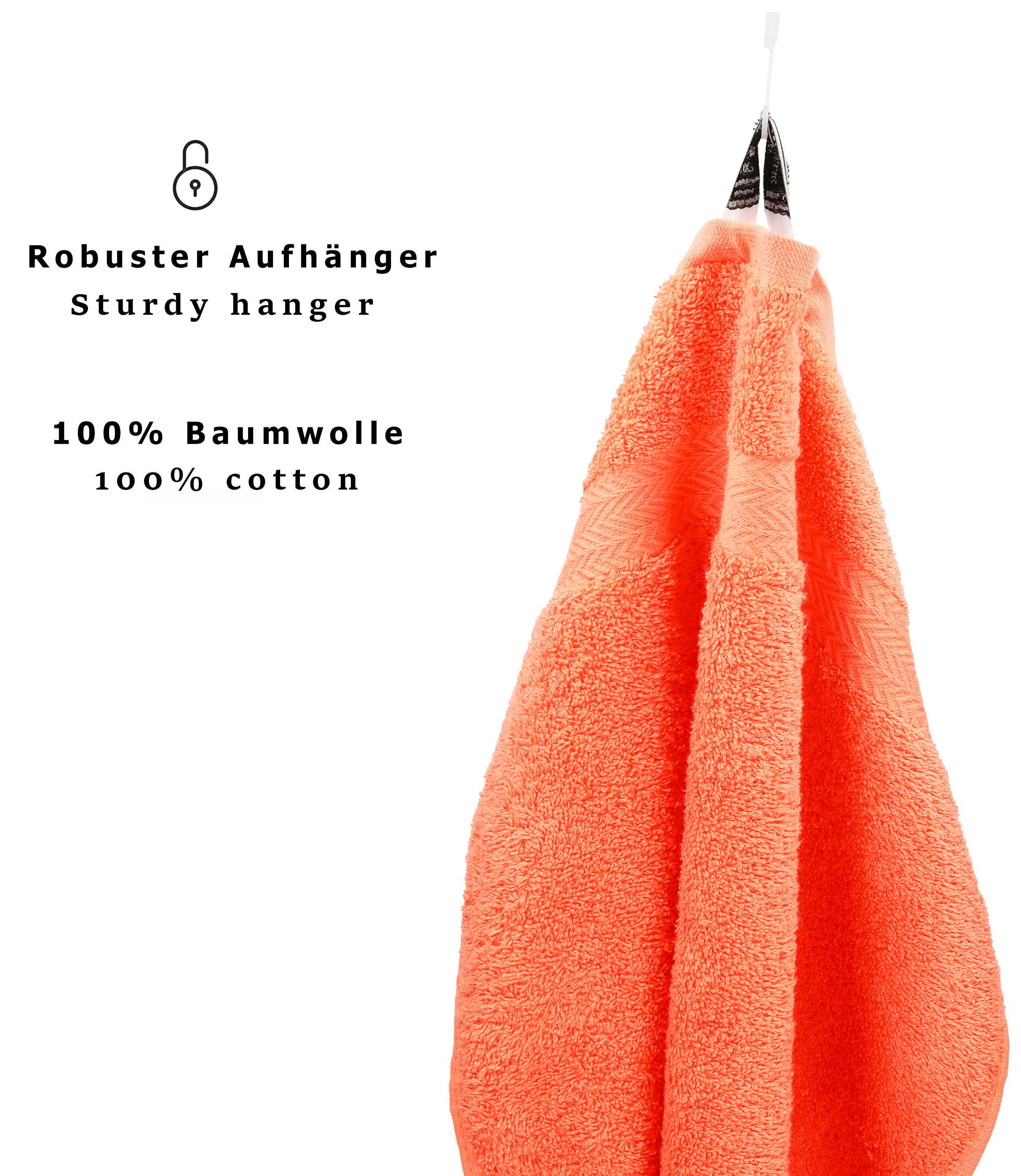Betz Gästehandtücher 20 er Gästetuch-Set Premium 30x50 cm Farbe orange, 100% Baumwolle