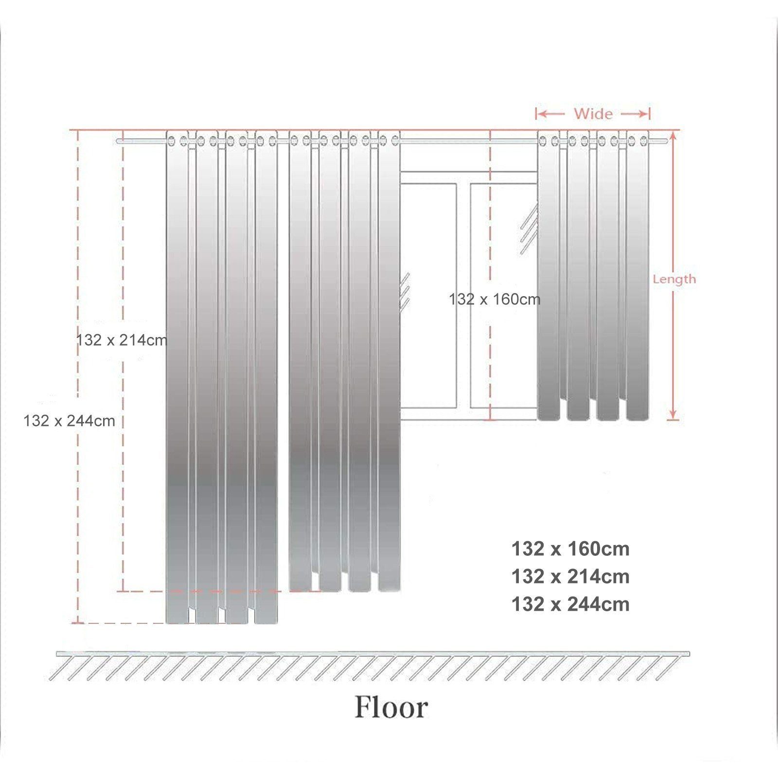 Gardine,2er Wohnzimmer Schlafzimmer Set transparent, Dekoschal für Sheer Luftig Voile CALIYO, Vorhang, Transparente Stangedurchzug Gardine