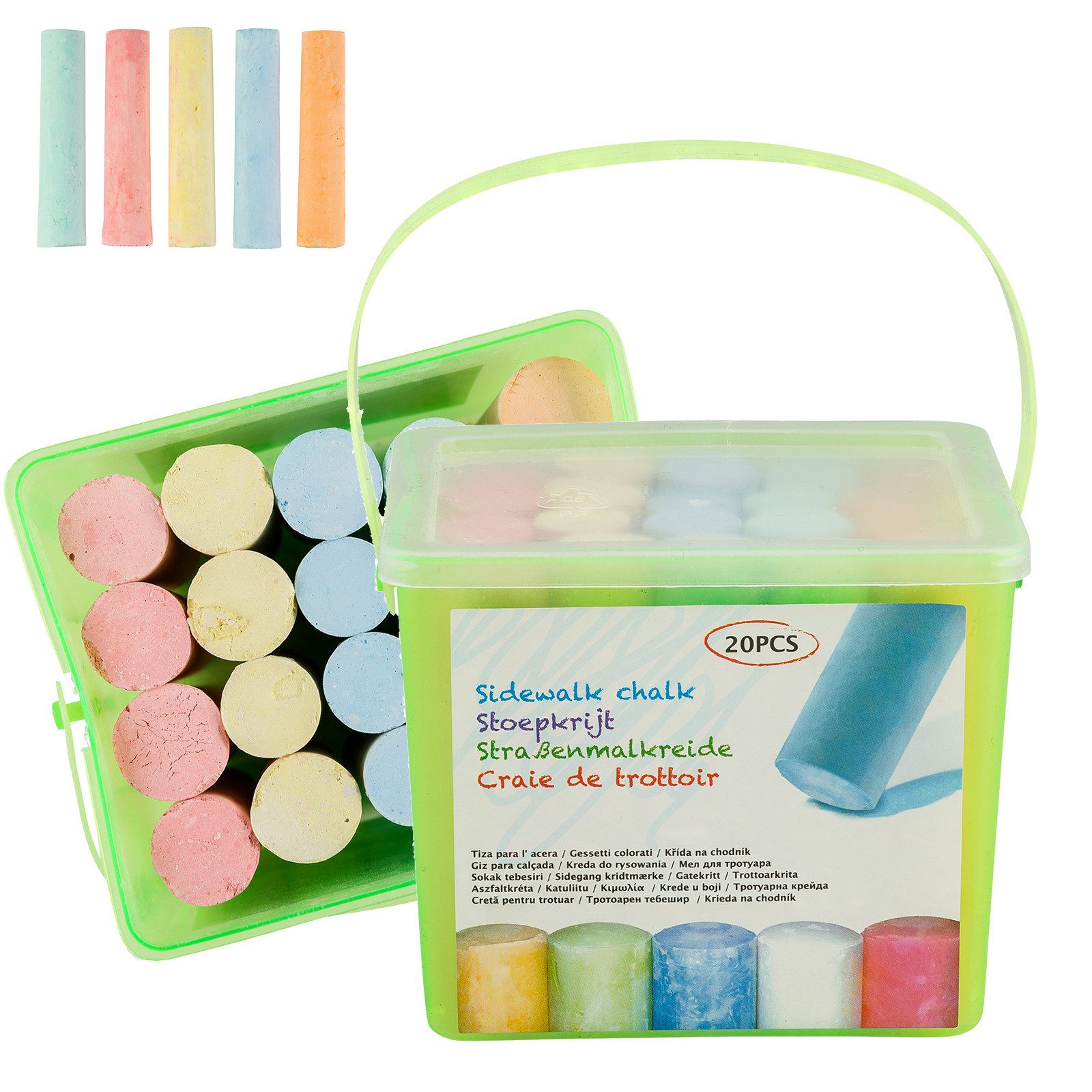 Malkreide Straßenmalkreide 20er Set 5 Farben