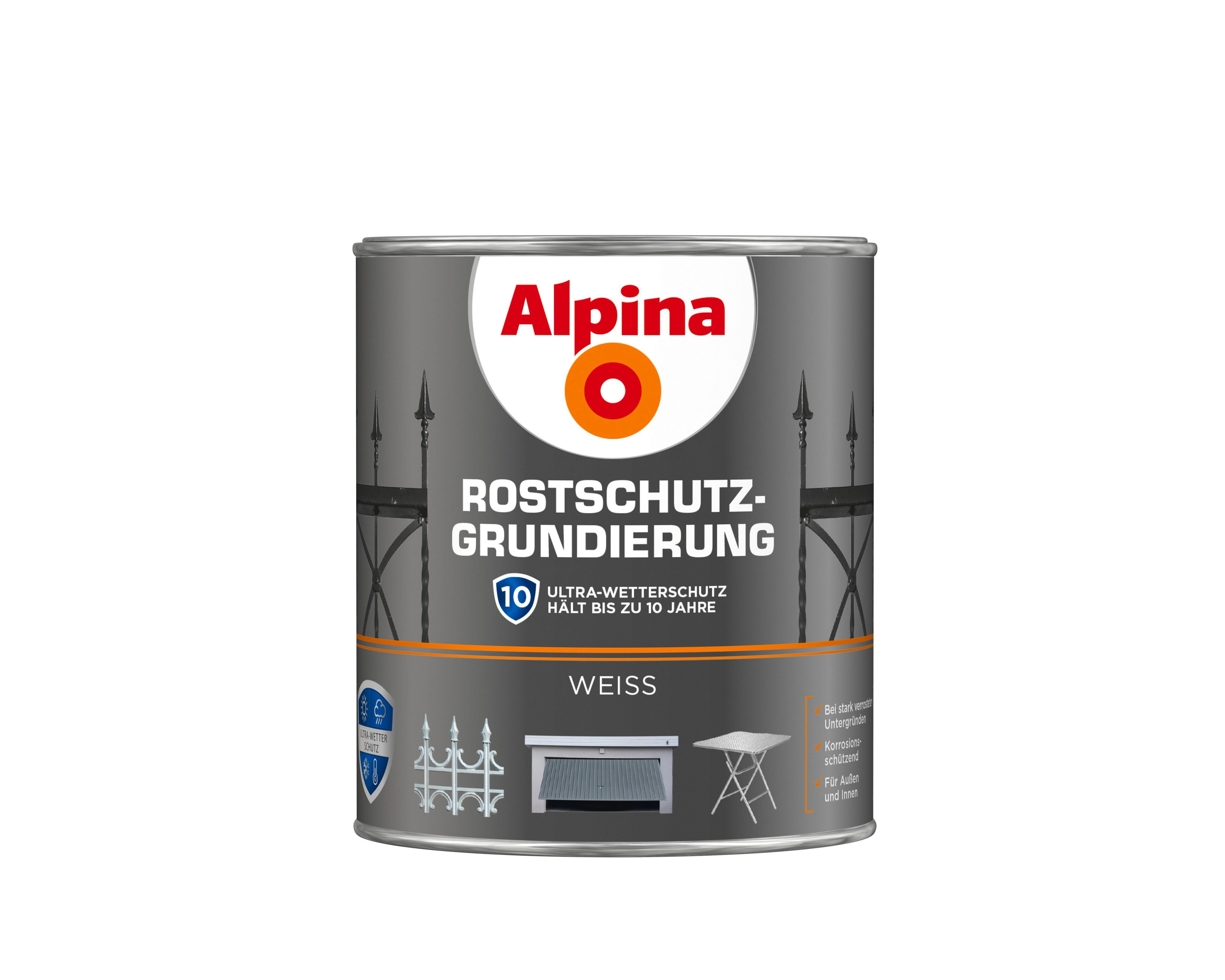 Alpina Grundierfarbe Rostschutz-Grundierung weiß