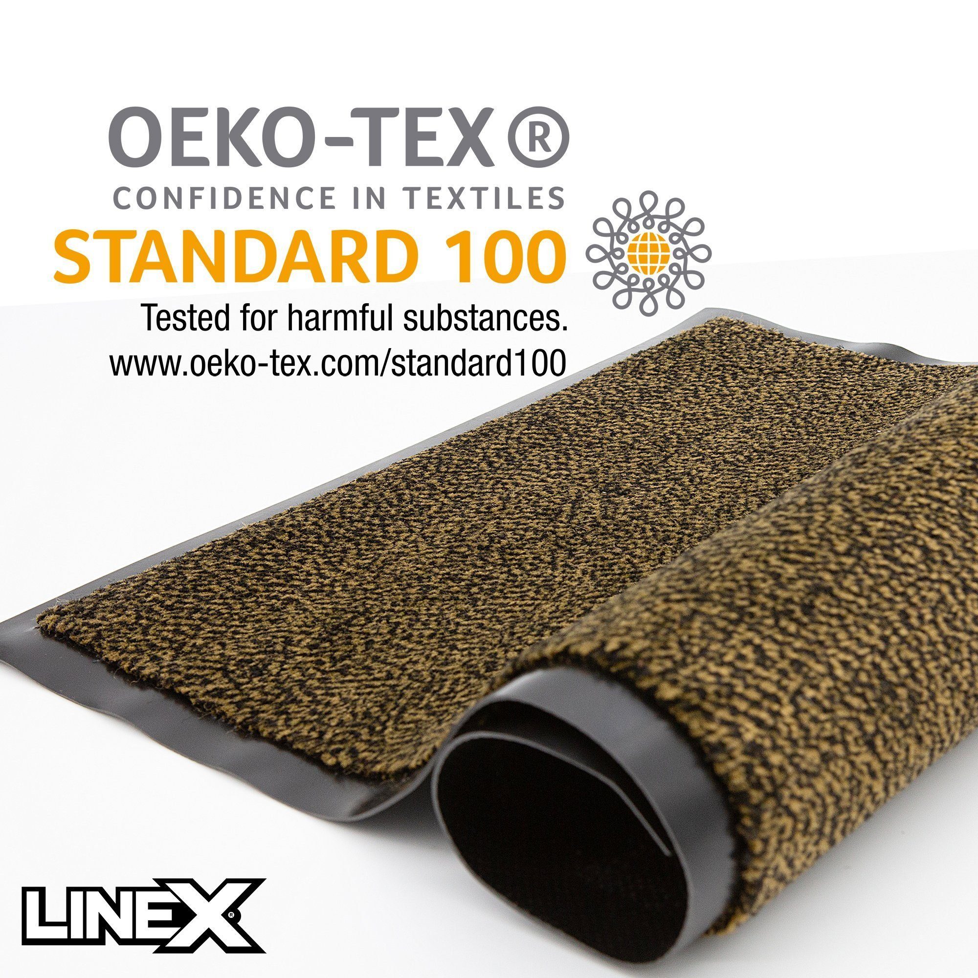 Linex Fußmatte rutschfest Schutzfangmatte, waschbar Eingangsmatte, Höhe: 7 mm, Indoor - Outdoor geeignet